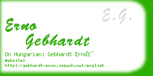 erno gebhardt business card